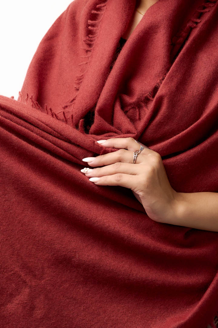 Thumbnail for Pure Cashmere shawl- Autumn Rouge