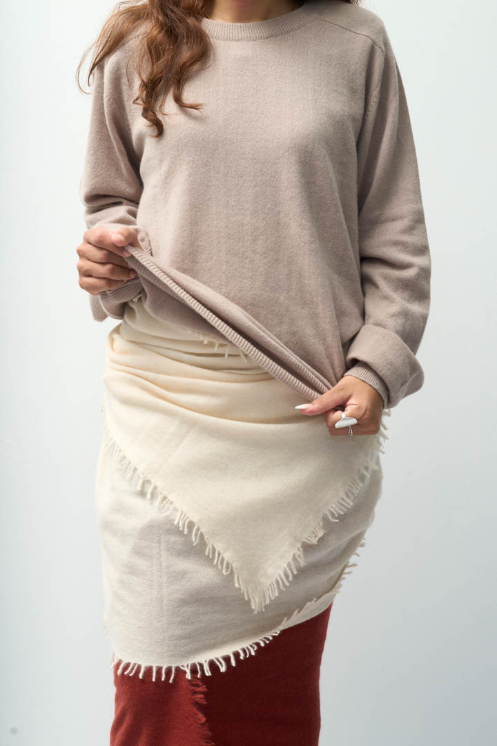 Thumbnail for Pure Cashmere Beige Pullover